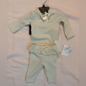 Nordstrom Cream and Tan Baby Set